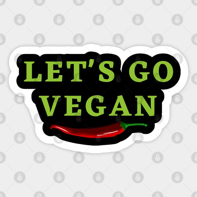 Let's Go Vegan Sticker by Benlamo